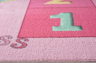Дитячий килим Happy Life, Дитячий килим, килимок для ігор, що миється, килимок з цифрами, надувний килимок, цифри, рожевий, (240 х 340 см, рожевий)