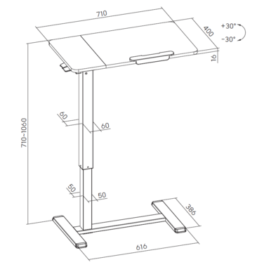Офісний стіл з регулюванням висоти OfficePro ODM320W