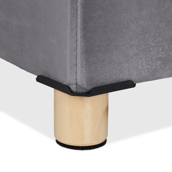 Лавка Relaxdays з оксамитовим покриттям та дерев'яними ніжками