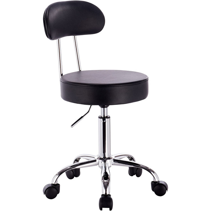 Робочий стілець WOLTU обертовий стілець для інвалідних колясок обертовий стілець офісне крісло Hokcer з регульованою по висоті спинкою Білий Bh34ws-1 (чорний)