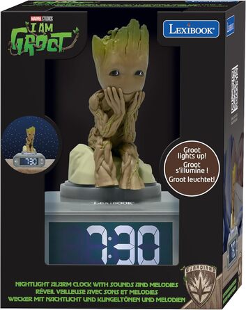 Дитячий ліхтарик-годинник Lexibook Disney Stitch, рожевий, зі звуками та підсвічуванням LCD, функція сну RL800D1