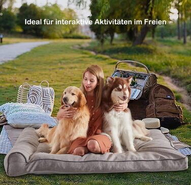 Лежаки для собак Ортопедична подушка для собак зі знімним чохлом, що миється, для великих/середніх/велетенських/дрібних собак, 92*69см (L(896620см), TDog)
