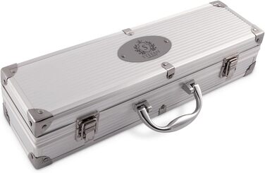 Набір для гриля 3 в 1 з нержавіючої сталі з гравіюванням (герб)