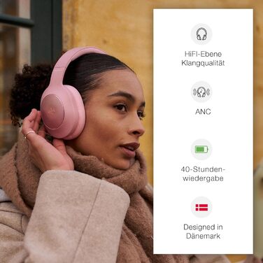 Накладні навушники SOUNDLIVING Wave Bluetooth 5.0, шумозаглушення, час відтворення 40 годин, Hi-Fi, рожевий