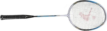Спортивна ракетка для бадмінтону 2 комплекти, ракетка для волана алюмінієва класична овальна ракетка Ракетка для бадмінтону з нейлоновою ручкою і кишенею для ракетки для початківців, синя 2032