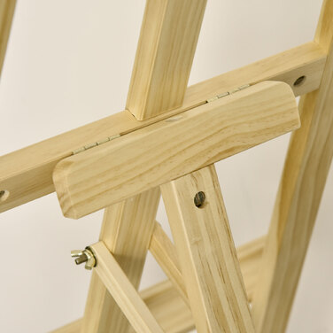 Мольберт HOMCOM Easel Studio з деревини сосни 90° регульований натуральний 51,5x71,5x134,5см для художників та художників