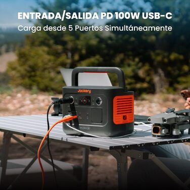 Jackery Explorer 240 v2: сонячний генератор 256Wh з виходом 300W AC/100W USB-C, для кемпінгу, подорожей та надзвичайних ситуацій (відновлений)