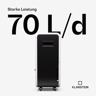 Електричний осушувач повітря Klarstein DryFy Connect 60L з Wi-Fi, 60л/24г, таймер, для приміщень 45-65м²