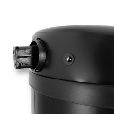 DIVID® Сенсорний сміттєвий бак для кухні 30, 40 та 50л | Електричний контейнер для сміття | Klemmring для пакетів | Датчик руху | Автоматичний закривний кришка | Захист від пролиття | Кухонний сміттєвий бак (Чорний, 50л)