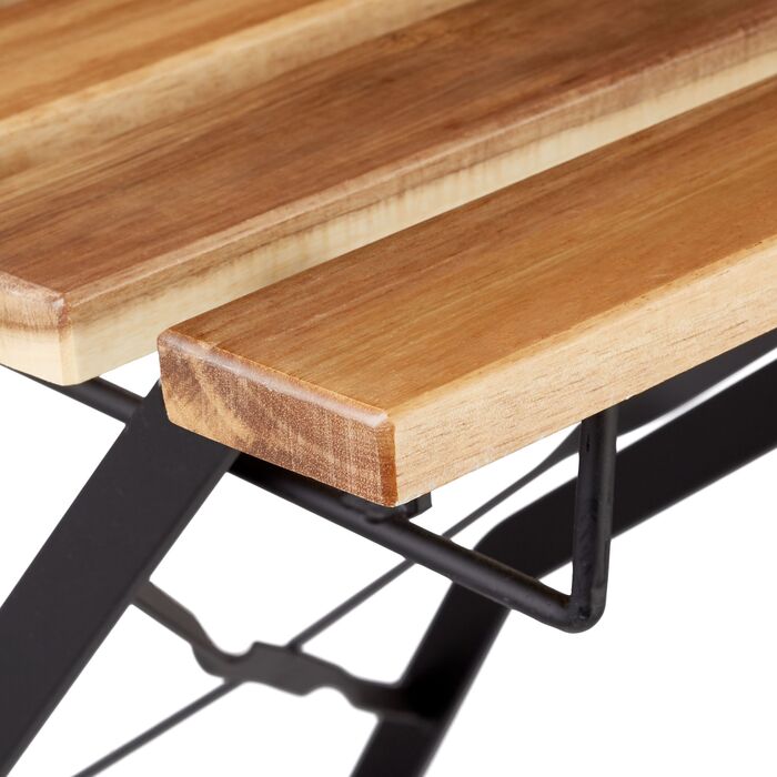 Набір садово-патіо стільців Relaxdays (4 шт.) з натурального дерева