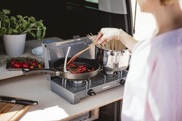 Кемпінговий газовий пальник Enders CANBERRA 2 з 2-ма конфорками з нержавіючої сталі (4,6 кВт)