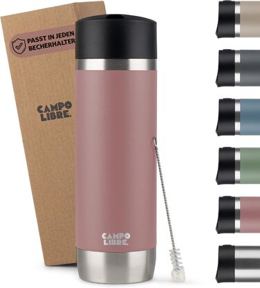 Термокружка Campo Libre® Anto I 450 мл Misty Pink: двостінна, з герметичним клапаном, для кави з собою