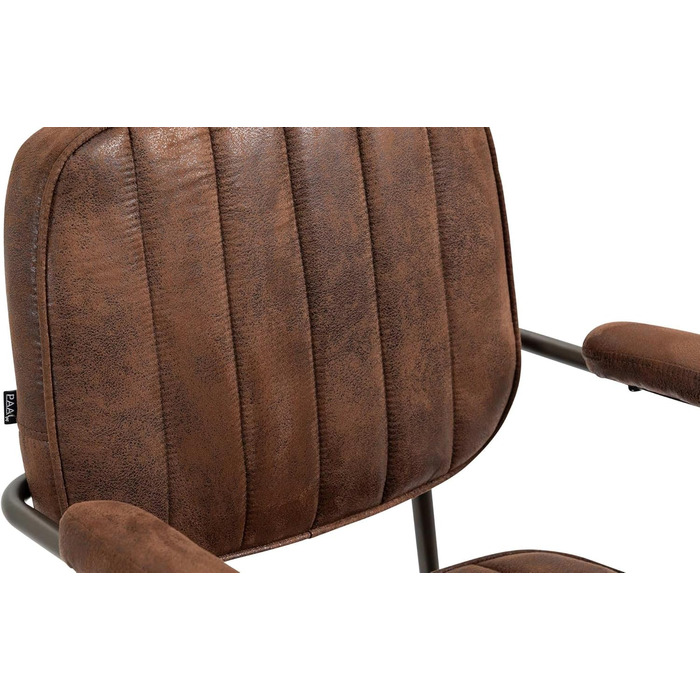 Ергономічне крісло для офісу CLP Natrona I - регульована висота, поворот на 360°, функція гойдання, м'яке сидіння, легкопрохідні ролики, колір: коньяк