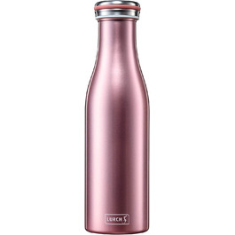 Ізольована пляшка / термос для гарячих і холодних напоїв Lurch 240943 з нержавіючої сталі з подвійними стінками об'ємом 0,5 л, (Рожеве золото)