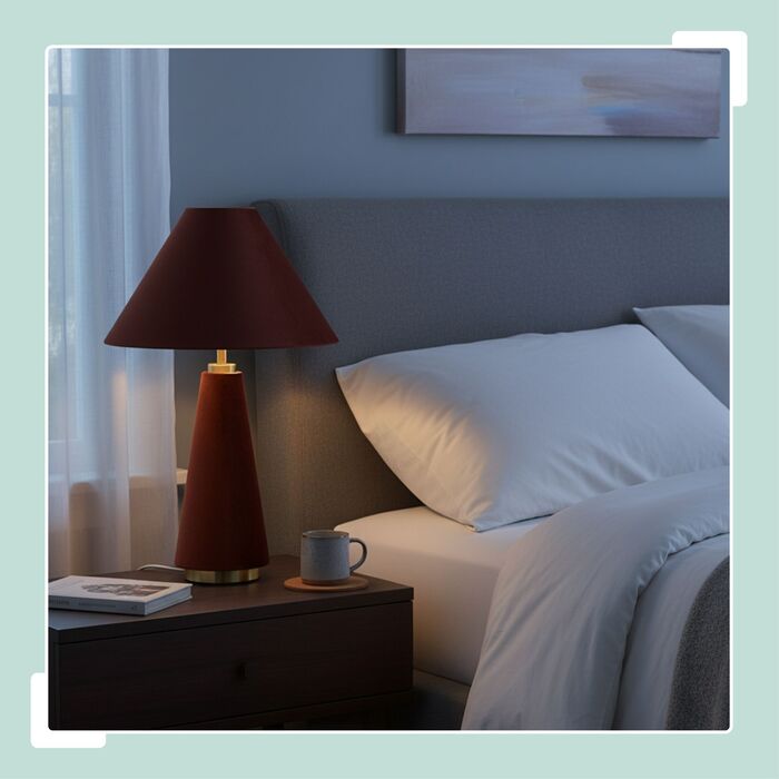 Лампа настільна Relaxdays з абажуром з оксамиту