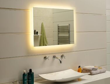 Дзеркало для ванної кімнати Dr. Fleischmann GS084N з LED-підсвічуванням (120x60 см, тепле біле світло)