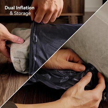 Надувне подушечко-клинок Lefeke для сну, для підняття ніг при набряках, для поліпшення кровообігу, для болю в ногах та спині, портативна подушка для ніг з сумкою, дихаюча