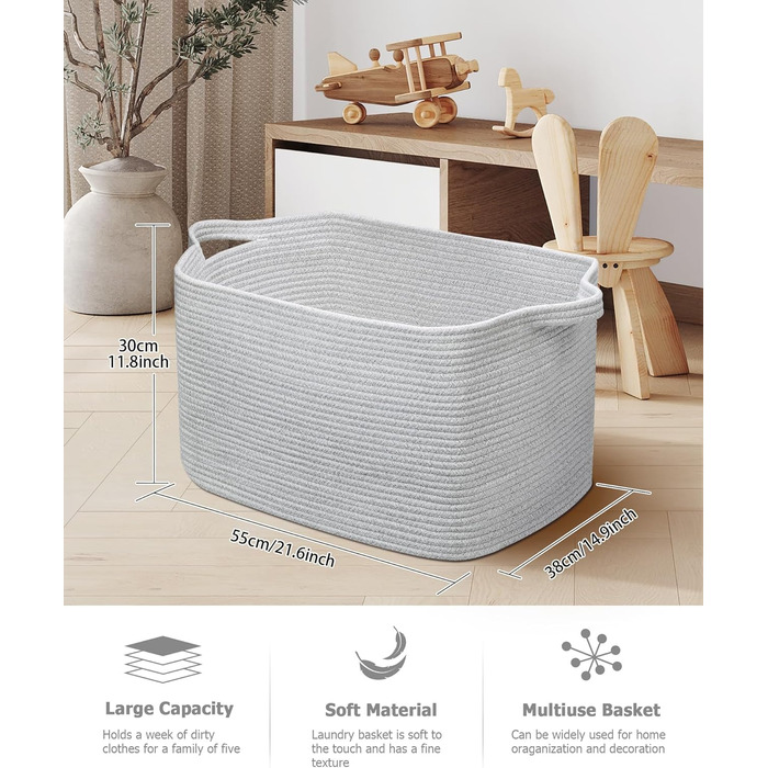 Складаний кошик для білизни 63л, 2 шт. (білий та коричневий), 1 шт. (світло-сірий)