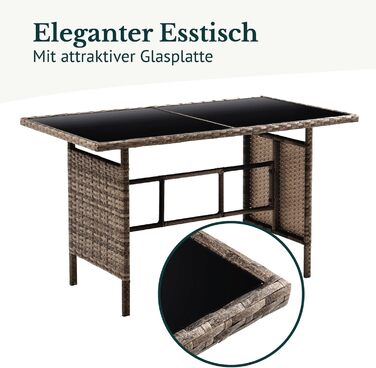 Садовий набір меблів SVITA Denver з поліротангу 4 предмети: 2 крісла, диван на 2 місця, стіл - коричневий