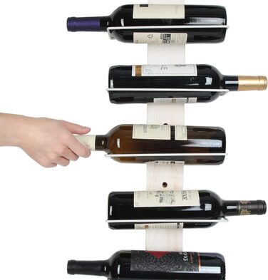 Стильна дерев'яна полиця для вина Jackcube Design MK699A на 9 пляшок, для кухні та декору