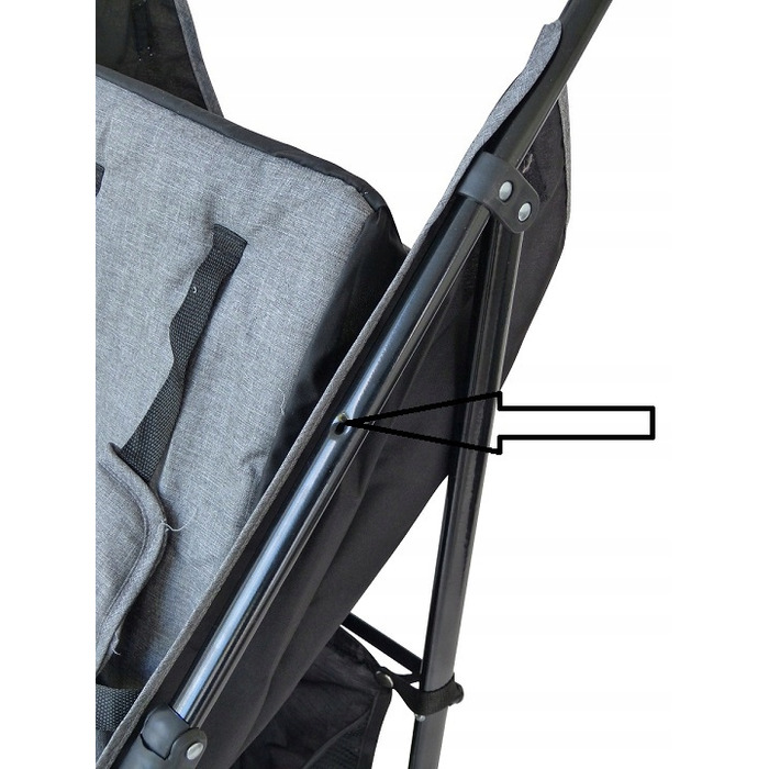 Дитячий прогулянковий візок-толкач Baby-Coo, чорно-сірий