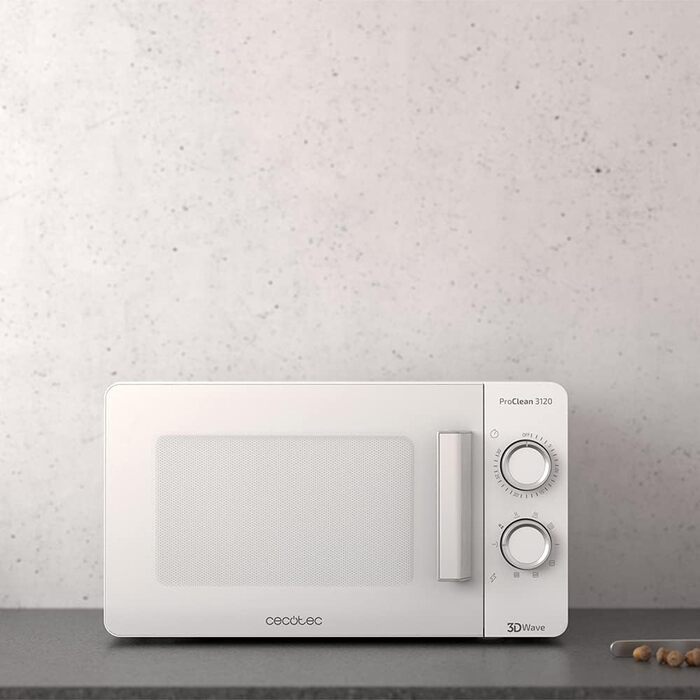 Мікрохвильова піч Cecotec ProClean 3020 20л, 700 Вт, 6 режимів, покриття Ready2Clean, біла