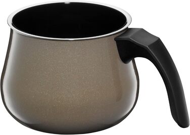 Каструля WMF Fusiontec Mineral Milchtopf з кришкою Gladeckel 12 см, для приготування молока, індукційна, з високотехнологічної кераміки, жароміцна, стійка до подряпин, колір: коричневий