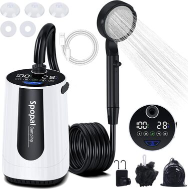 Мобільний душ Campingdusche з помпою, 10000mAh, для кемпінгу, відпочинку, автомийки, пляжу, тварин