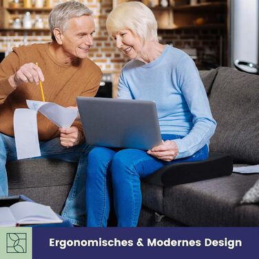 Подушка-підсидник DYNMC Bequeme для дорослих та дітей, ортопедична підставка на стілець та в авто, розроблена з фізіотерапевтами (Чорний)