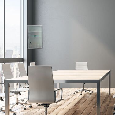 Шафка для медикаментів Relaxdays зі скляними дверцятами