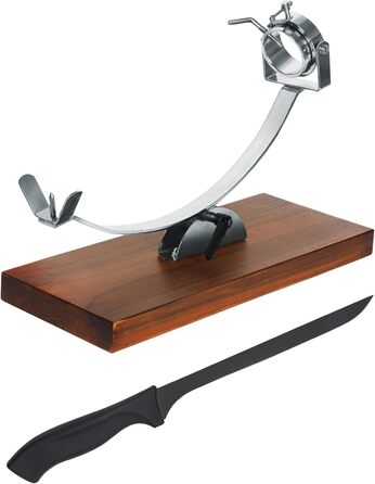 Підставка для шинки NERTHUS FIJ 255, дерев'яна, з ножем (універсальний розмір)