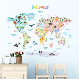 Наклейка на стіну "Карта світу"