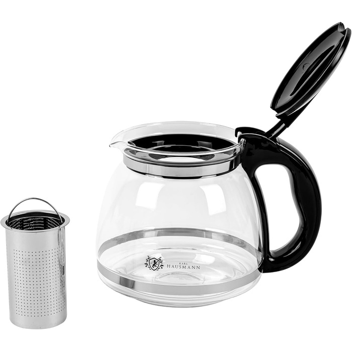 Скляна чайник Karl Hausmann з ситечком - 2л - Стильний дизайн, преміум якість