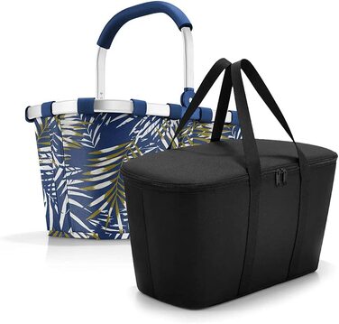 Дорожня сумка, набір з сумки-перенесення BK сумка-холодильник UH, BKUH, кошик для покупок з відповідною сумкою-холодильником, (Jungle Space Blue Black)