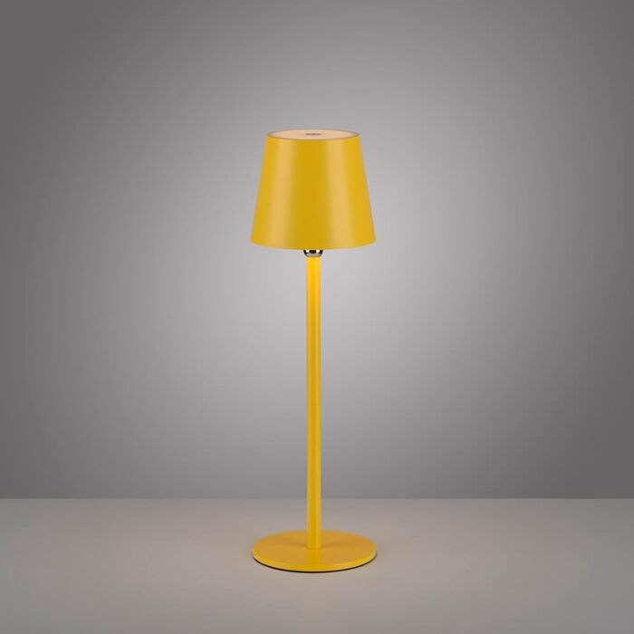 LED настільна лампа SellTec на акумуляторі, USB, біла, диммувана, IP54 для саду, кемпінгу, балкону, тераси (жовта)