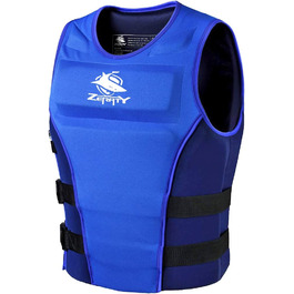 Рятувальна куртка Zeraty для дорослих, чоловіків, жінок, рятувальний жилет, плавучий жилет для плавання на каное, каяках та інших водних видах спорту, l синій