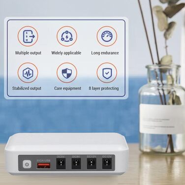 Mini UPS 6000mAh: Безперебійне живлення для роутера, модему, камери (EU-штекер)