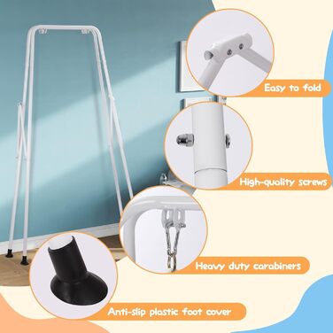 Дитяча гойдалка-шезлонґ 3-в-1 для дому та вулиці з металевим каркасом, сіра. Підходить для дітей від 6 місяців до 10 років