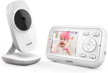Відеоняня VTech VM3250 з LCD-екраном 7,1 см, нічним баченням, датчиком температури та радіусом дії 300 м