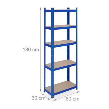 Полиця Relaxdays Blue Heavy Duty з 5 ярусами