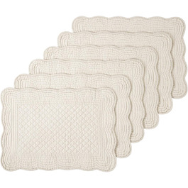 Набори підставки під тарілки MABOZOO, 6 шт, 100% бавовна, миючі, для кухні та обіднього столу, прямокутні, льон