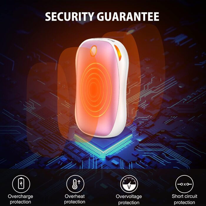 Електричний грієчка для рук 5000mAh 2 шт. - багаторазовий кишеньковий грієчка для активного відпочинку, зимовий подарунок для дітей, жінок та чоловіків, рожевий