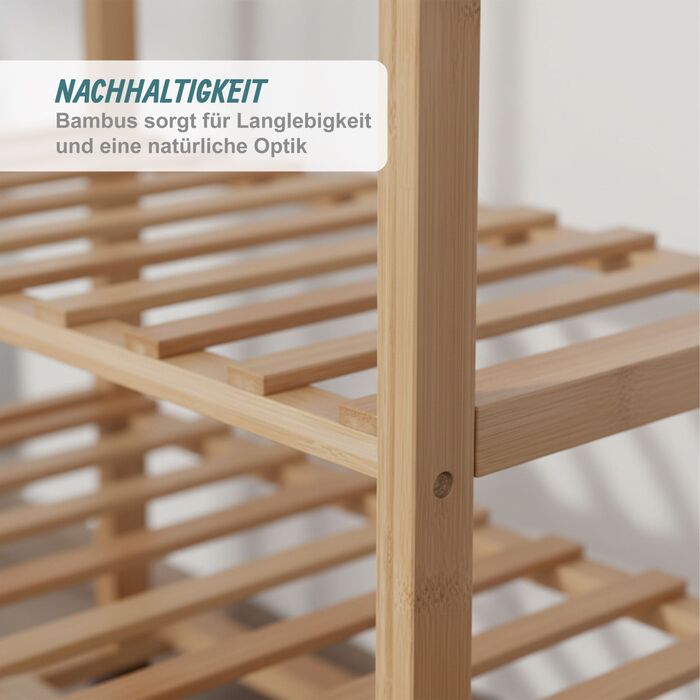 Підставка для одягу Relaxdays з полицею для взуття та гачками