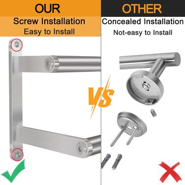 Тримач для рушників на стіну, 60 см, нержавіюча сталь, для ванної кімнати, спальні, кухні, щіткова нікель