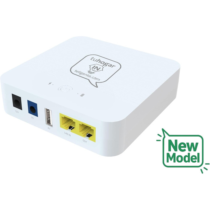 Mini UPS з внутрішньою батареєю високої ємності: 5V/9V/12V/PoE виходи для роутерів, камер, сигналізації