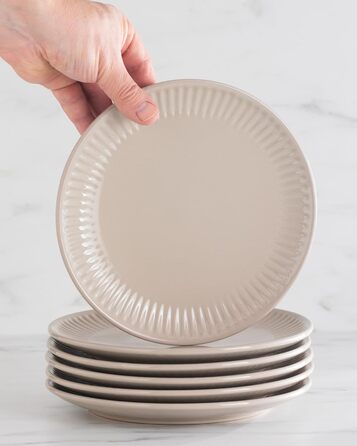 Набір посуду Steingut Hygge 48 предметів для 12 осіб, бежевий колір, преміум якість