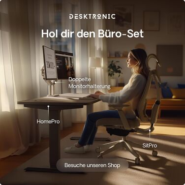 Електричний регульований стіл Desktronic HomePro 140x70 см - сірий