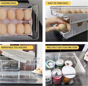 Організатор для яєць Virmate - 24 ячейки, зелений, для холодильника, з кришкою