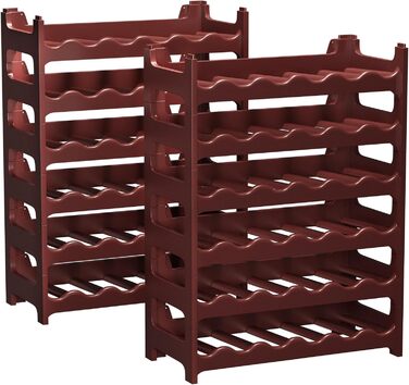 Стелаж для вина ARTECSIS на 72 пляшки, коричневий, з пластику, модульний, для ресторанів та барів