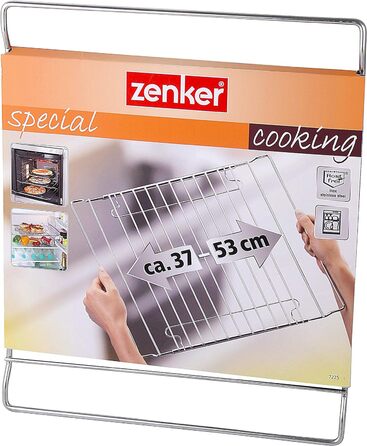 Висувна решітка для духовки Zenker (37-57x32,5 см) SPECIAL COOKING, регульована решітка для духовки, регульована вручну (срібляста)